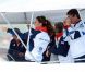 Kate Middleton était le 6 août 2012 à Weymouth dans la Manche lors de la  medal race  de la compétition de voile catégorie Laser, dans laquelle étaient engagés le Britannique Paul Goodison chez les hommes et l'Irlandaise Annalise Murphy chez les femmes.