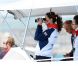 Kate Middleton était le 6 août 2012 à Weymouth dans la Manche lors de la  medal race  de la compétition de voile catégorie Laser, dans laquelle étaient engagés le Britannique Paul Goodison chez les hommes et l'Irlandaise Annalise Murphy chez les femmes.