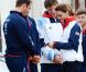 Kate Middleton était le 6 août 2012 à Weymouth dans la Manche lors de la  medal race  de la compétition de voile catégorie Laser, dans laquelle étaient engagés le Britannique Paul Goodison chez les hommes et l'Irlandaise Annalise Murphy chez les femmes.