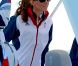 Kate Middleton était le 6 août 2012 à Weymouth dans la Manche lors de la  medal race  de la compétition de voile catégorie Laser, dans laquelle étaient engagés le Britannique Paul Goodison chez les hommes et l'Irlandaise Annalise Murphy chez les femmes.