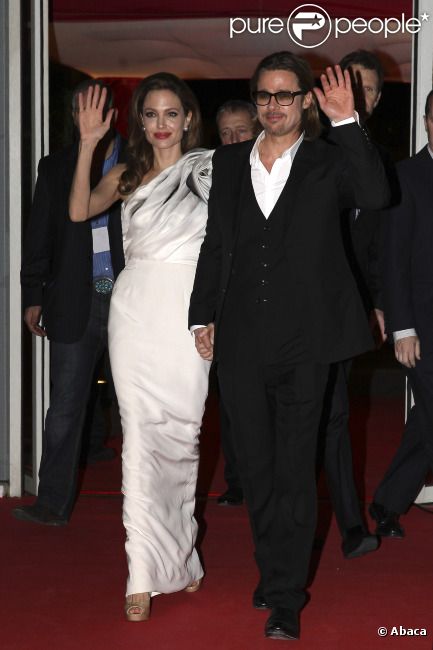 Angelina Jolie et Brad Pitt le 16 février 2012 à Paris