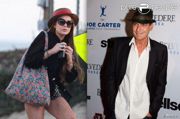 Lindsay Lohan et Charlie Sheen interpréteront le couple le plus hot du moment dans la sanglante scène d'ouverture de  Scary Movie 5 . (Montage photo)