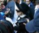 Lady Gaga à la sortie de son hôtel de Bucarest, le 16 août 2012.