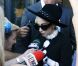 Lady Gaga à la sortie de son hôtel de Bucarest, le 16 août 2012.