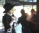 Lady Gaga prend peur à cause d'un fan, dans le hall de son hôtel de Bucarest, le 16 août 2012.