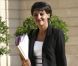 Najat Vallaud-Belkacem, ministre des droits des femmes et porte-paroles du gouvernement à son arrivée au conseil des ministres de la rentrée. Paris, le 22 août 2012.