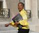 La Garde des Sceaux Christiane Taubira à son arrivée au Palais de l'Élysée pour le conseil des ministres. Paris, le 22 août 2012.