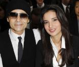 Jean-Luc Delarue et son épouse Anissa, lors du défilé Dior à Paris en janvier 2012