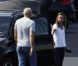  EXCLU : Harrison Ford et Calista Flockhart, complices, avant leur départ en week-end en jet privé avec leur fils Liam, à Los Angeles, le 31 août 2012 