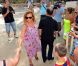 Valérie Trierweiler et François Hollande en vacances à Brégançon, le 12 août 2012.
