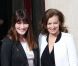 Valérie Trierweiler et Carla Bruni lors de la passation de pouvoir à l'Elysée, le 15 mai 2012.