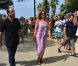 Valérie Trierweiler et François Hollande en vacances à Brégançon, le 12 août 2012.