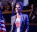 Scarlett Johansson lors de la convention démocrate qui se déroulait au Times Warner Cable Arena le jeudi 6 septembre 2012 à Charlotte
