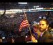 Jared Leto dans les tribunes de la convention démocrate à Charlotte le 6 septembre 2012