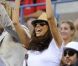 Eva Longoria assiste à la demi-finale dame du tournoi de l'US Open, à New York, le 7 septembre 2012