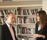 Carla Bruni-Sarkozy et Laurent Joffrin dans les locaux de Libération