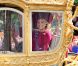 L'arrivée de la princesse Maxima. La famille royale des Pays-Bas le 18 septembre 2012 lors du Prinsjesdag, jour annuel d'inauguration solennelle de la nouvelle année parlementaire.