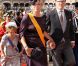 L'arrivée au Binnenhof du prince Constantijn et de la princesse Laurentien. La famille royale des Pays-Bas le 18 septembre 2012 lors du Prinsjesdag, jour annuel d'inauguration solennelle de la nouvelle année parlementaire.