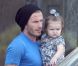 David Beckham et son adorable petite fille Harper surpris dans les rues de Los Angeles, le 25 septembre 2012