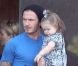 David Beckham et sa petite fille Harper aux joues rebondies dans les rues de Los Angeles, le 25 septembre 2012