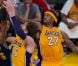 Jordan Hill (numéro 27), le 1er mai 2012 au Staples Center de Los Angeles lors du match des Lakers face au Jazz de Utah