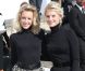 Ludivine Sagnier et Mélanie Laurent posent pour les photographes à l'Hôtel National des Invalides avant d'assister au défilé prêt-à-porter Christian Dior printemps-été 2013. Paris, le 28 septembre 2012.