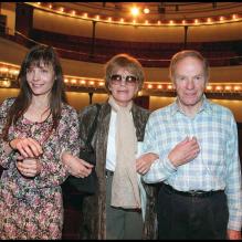 Marie Trintignant avec ses parents Nadine et Jean-Louis en 1999