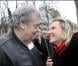 Guy Carlier et son épouse Joséphine Dard à Paris, le 16 décembre 2010.