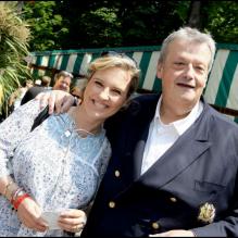 Guy Carlier et Joséphine Dard à Roland-Garros le 3 juin 2009.