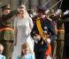 Sortant de la cathédrale Notre-Dame de Luxembourg, le prince Guillaume et Stéphanie de Lannoy qui viennent de se marier, le 20 octobre 2012.