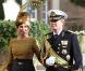 La princesse Maxima et le prince Willem-Alexander des Pays-Bas sortant de la cathédrale Notre-Dame de Luxembourg où le prince Guillaume et Stéphanie de Lannoy viennent de se marier, le 20 octobre 2012.
