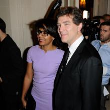 Audrey Pulvar et Arnaud Montebourg à Paris, le 18 janvier 2012.