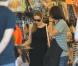 Angelina Jolie emmène trois de ses enfants faire du shopping pour Halloween le 28 octobre 2012 à Sherman Oaks en Californie dans le magasin Party City