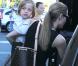 Angelina Jolie emmène trois de ses enfants faire du shopping pour Halloween le 28 octobre 2012 à Sherman Oaks en Californie dans le magasin Party City : elle porte dans ses bras son fils Knox