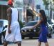 L'ailier des Lakers Antawn Jamison et sa petite amie surpris à la sortie d'un MAC store à Beverly Hills, le 27 octobre 2012