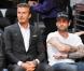 David Beckham et Adam Levine assistent à un match de basket des Lakers, à Los Angeles, le 30 octobre 2012