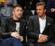 David Beckham et Robbie Keane assistent à un match de basket des Lakers, à Los Angeles, le 30 octobre 2012