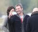 Delphine Chanéac et Chris Vance font un shooting photo pour la série de M6  Le transporteur  à Paris le 29 octobre 2012. Les acteurs ont posé Place Vendôme, place de la Concorde, sur le pont Alexandre III et sur la place du Trocadéro devant la tour Eiffel.