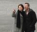 Delphine Chanéac et Chris Vance font un shooting photo pour la série de M6  Le transporteur  à Paris le 29 octobre 2012. Les acteurs ont posé Place Vendôme, place de la Concorde, sur le pont Alexandre III et sur la place du Trocadéro devant la tour Eiffel.