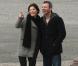 Delphine Chanéac et Chris Vance font un shooting photo pour la série de M6  Le transporteur  à Paris le 29 octobre 2012. Les acteurs ont posé Place Vendôme, place de la Concorde, sur le pont Alexandre III et sur la place du Trocadéro devant la tour Eiffel.