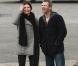 Delphine Chanéac et Chris Vance font un shooting photo pour la série de M6  Le transporteur  à Paris le 29 octobre 2012. Les acteurs ont posé Place Vendôme, place de la Concorde, sur le pont Alexandre III et sur la place du Trocadéro devant la tour Eiffel.