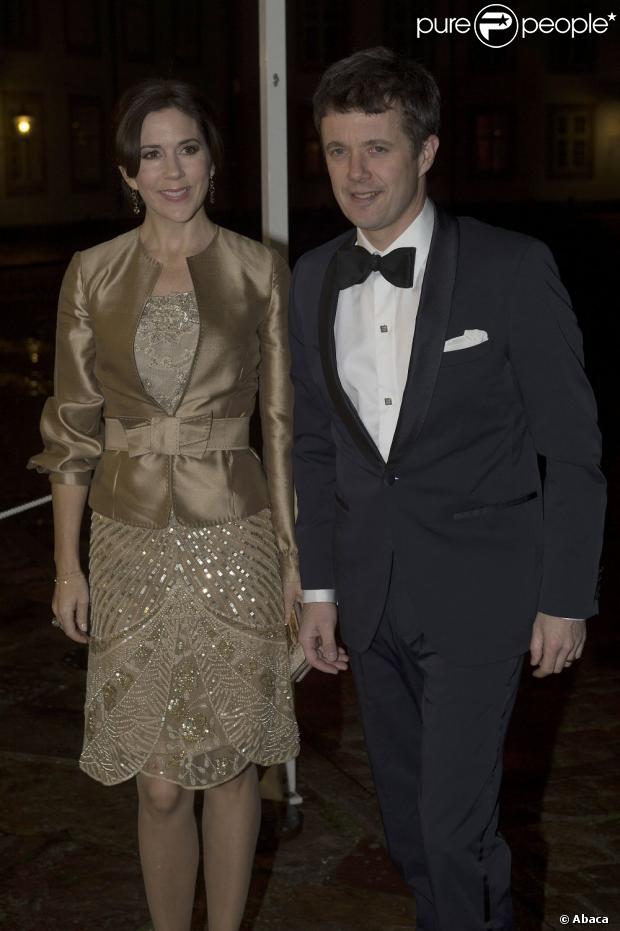 Henrik, Frederik et Mary de Danemark aux premières loges le 6 novembre 2012 au palais de Fredensborg pour le traditionnel concert annuel en l'honneur de la vie entrepreneuriale du pays.
