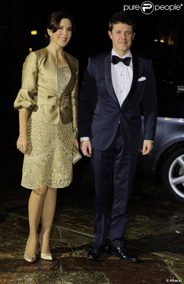 Henrik, Frederik et Mary de Danemark aux premières loges le 6 novembre 2012 au palais de Fredensborg pour le traditionnel concert annuel en l'honneur de la vie entrepreneuriale du pays.