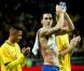 Zlatan Ibrahimovic dévoile ses tatouages après une partie mémorable face à l'Angleterre à la Friends Arena de Solna le 14 novembre 2012