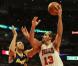 Joakim Noah lors d'un match face aux Denver Nuggets à Chicago le 26 mars 2012