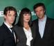 Christian Borle, Anjelica Huston, Jack Davenport posent ensemble au 2013 Winter TCA Tour organisé par NBCUniversal à Pasadena, le 6 janvier 2013.