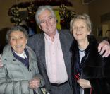 Jean-Loup Dabadie au côté de Christine Pinoteau dans la sourire pour rendre hommage à Claude Pinoteau au cinéma Le Village à Neuilly sur Seine, le 7 janvier 2012.