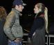  Beaucoup de tendresse, à l'heure de se dire au revoir... Pierre Casiraghi avec sa compagne Beatrice Borromeo sur la ligne de départ du XVI Rallye Monte-Carlo historique, le 27 janvier 2013 à Monaco 