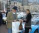 Pierre Casiraghi et Beatrice Borromeo à Reims le 27 janvier 2013 avant le départ du 16e Rallye Monte-Carlo historique, à Monaco.