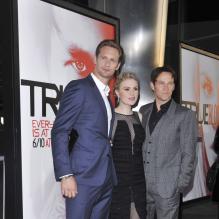 Alexander Skarsgard, Anna Paquin et Stephen Moyer à l'avant-première de la saison 5 de "True Blood", à Los Angeles, le 30 mai 2012.